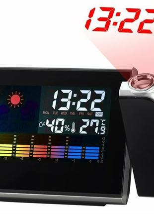 Годинник метеостанція з проектором часу і кольоровим дисплеєм