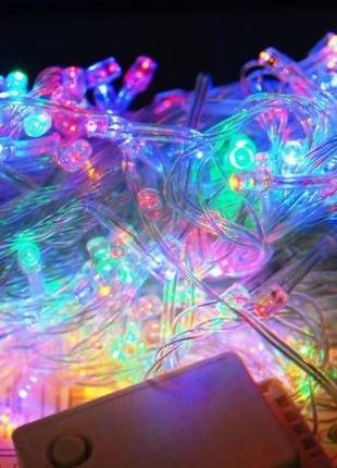 Новогодняя светодиодная гирлянда цвет мульти 100Led