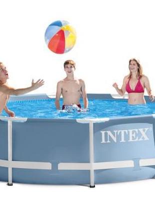 Круглый каркасный бассейн Metal Frame Pool Intex 28710 (Интекс...