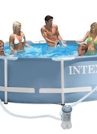Круглый каркасный бассейн Metal Frame Pool Intex 28712 (Интекс...