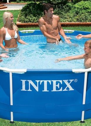 Круглый каркасный бассейн Metal Frame Pool Intex 28700 (Интекс...
