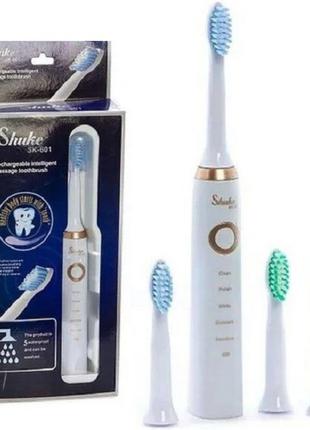 Электрическая зубная щётка Shuke SK-601 с 4 насадками, 5 режим...