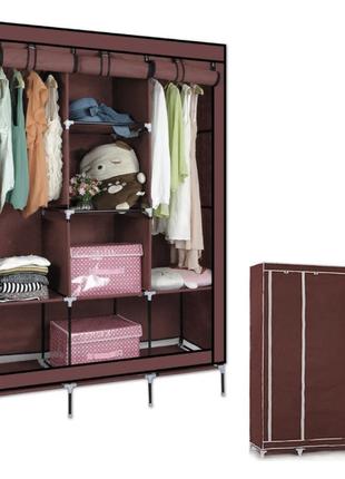 Тканевый складной шкаф для одежды и обуви 175х130х45 см Storag...