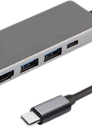USB-хаб XoKo AC-500 Type-C to RJ45+HDMI+2xUSB 3.0 (XK-AC500-SL)