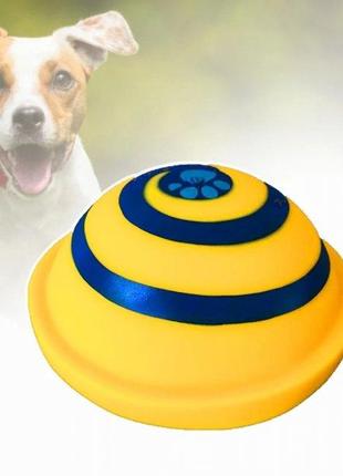 Игрушка для домашних собак диск с пищащим звуком Woof Glider