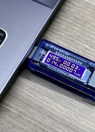 USB тестер KEWEISI KWS V21 вольтметр амперметр измеритель ёмкости