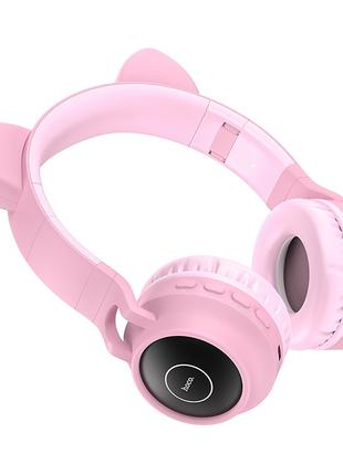 Наушники Bluetooth Hoco W27 Cat Ear Wireless Headphones Pink