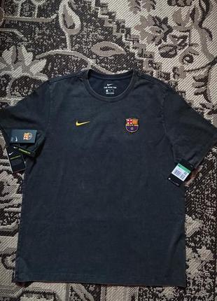 Брендовая фирменная хлопковая футболка nike fc balcelona,ориги...