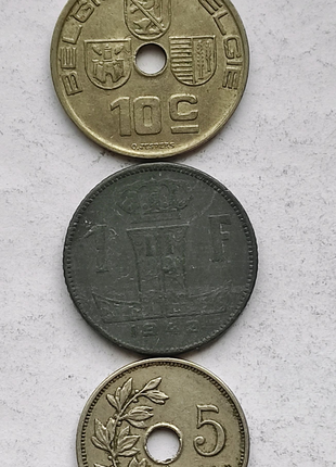 Подборка монет старой Бельгии