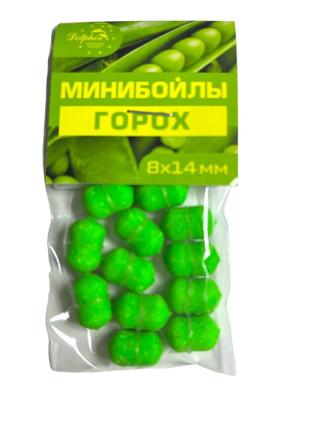 Мінібойли DOLPHIN тонучі смак ГОРОХ (8*14мм-12шт/упак) -10упак.