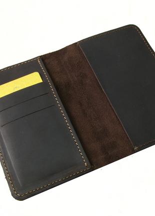 Обложка для паспорта GS кожаная коричневая