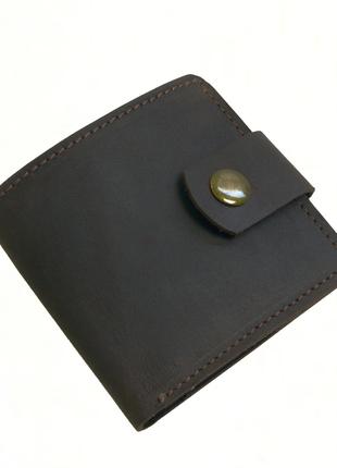 Мужской кошелек бумажник GS кожаный коричневый