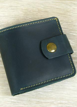 Женский кожаный кошелек бумажник GS зеленый