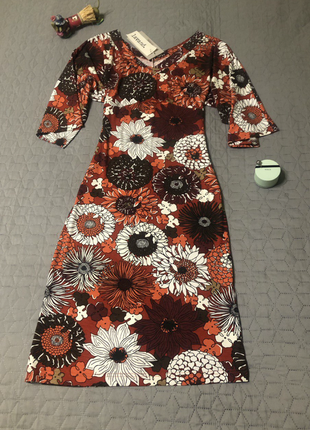 Нове натуральне плаття міді в японському стилі з хризантемами ...