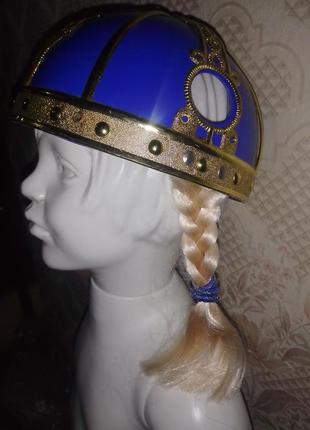 Шлем принцессы воина корона с косами