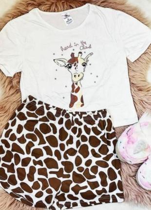 Трикотажна піжама з жирафом жираф