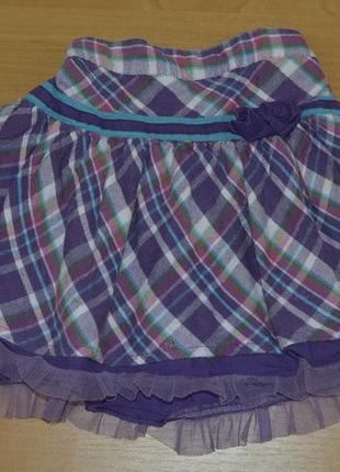 Клетчатая, стильная юбка для малышки john lewis (12-18 мес.)