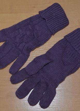 Вязаные, женские перчатки. крупная вязка