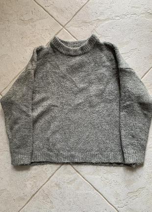 Сіра в‘язана кофта светр only