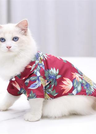 Стильная рубашка для собак и кошек, одежда