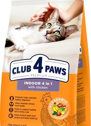 Сухой корм для кошек Club 4 Paws (Клуб 4 Лапы) живущих в помещ...