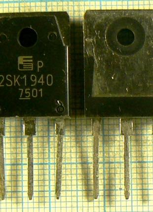 2SK1940 n to247 (K1940) есть 1 шт за 115.55 ₴ 600v 12a 125w 0.75Ω