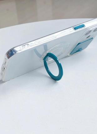 Защитный чехол на iPhone с кольцом-держателем, крышкой для камеры