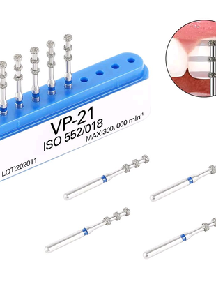 Алмазные маркировочные боры глубины VP-21 10шт, боры под виниры