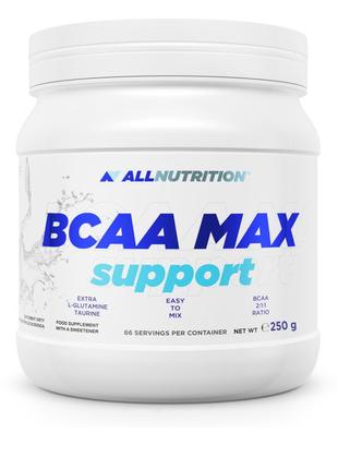 Аминокислота BCAA AllNutrition BCAA Max Support, 250 грамм Лимон