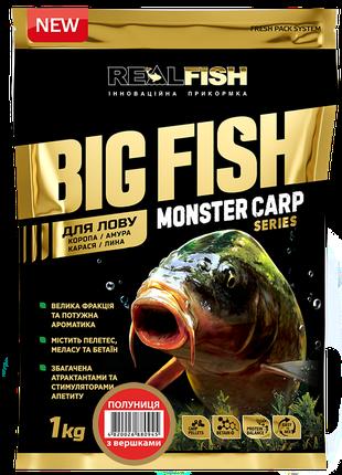 Прикормка REALFISH BigFish Клубника со сливками 1000г (210502)
