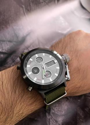Amst 3003 black-black green wristband