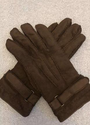 Замшевые коричневые перчатки fritz nitzsche gmbh co