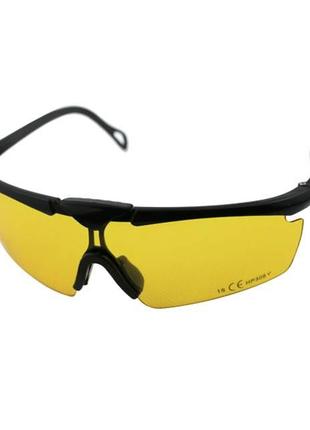 Очки защитные желтые, материал PC,противоударные, оптический к...
