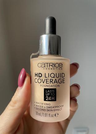 Тональный catrice hd liquid coverage тональная основа катрис