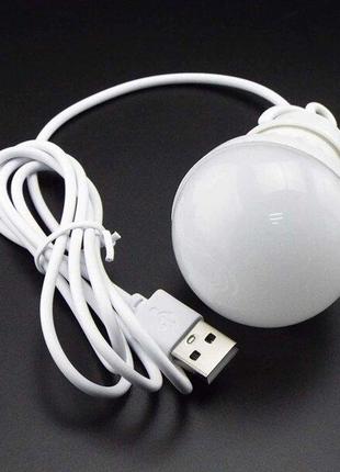 Светодиодная LED лампочка с USB кабелем резервное освещение