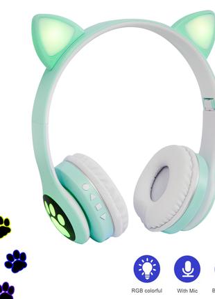 Беспроводные наушники с ушками Cat ear headphones VZV-23M, нак...