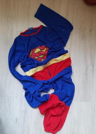 Флисовый кигуруми супермен superman мужская одежда пижама дома