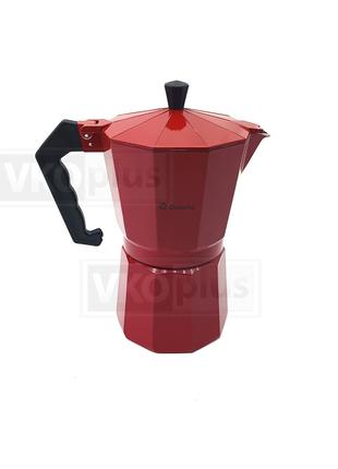 Гейзерная кофеварка DT-2709 9 чашек для газовых плит красная /...