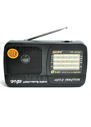 Радиоприёмник Kipo KB-409AC FM/AM/SW на 2 батарейках R20 от се...