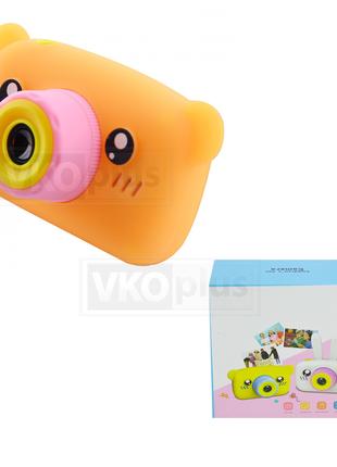 Детский фотоаппарат мишка Teddy GM-24 цифровая камера оранжевы...
