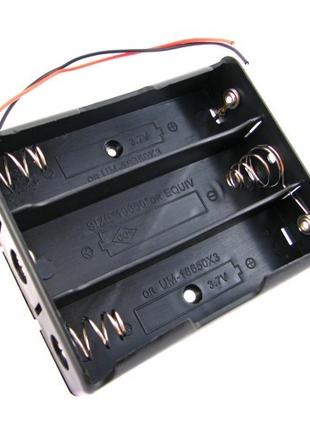 Отсек для 3 батарей 18650, 11.1В бокс кейс с проводами, Arduino
