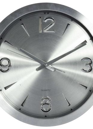 Годинник настінний алюмінієвий Technoline 634911 Metal Silver