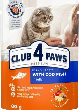 Влажный корм для взрослых кошек Club 4 Paws (Клуб 4 Лапы) в же...