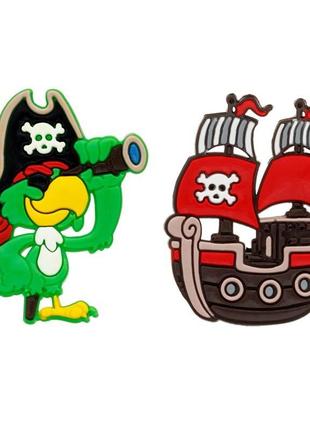 Джибитсы 1025 + 1307 «попугай-пират + пиратский корабль» 2 шт.