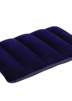 Надувная флокированная подушка Intex 68672, (28*43*9 см), синяя