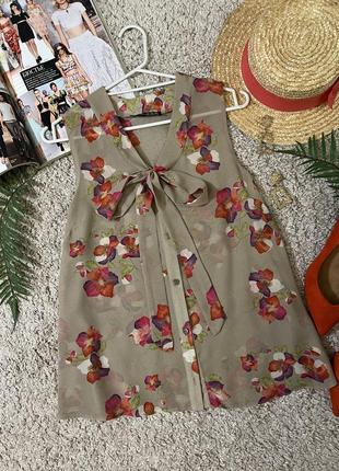 Романтична шифонова блузка в квітковий принт №30