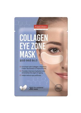 Тканевые патчи для глаз с коллагеном Purederm Collagen Eye Zon...