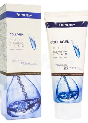 Очисна пінка з колагеном FarmStay Collagen Pure Cleansing Foam...
