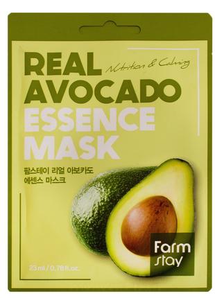 Тканевая маска для лица с экстрактом авокадо FarmStay Real Avo...