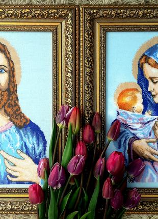 Ікони Ісус Христос і Діва Марія з немовлям